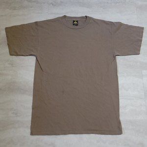 Vintage Brown Blank H.L Miller Gold T-Shirt Made In USA Medium
